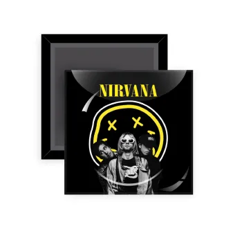 Nirvana, Μαγνητάκι ψυγείου τετράγωνο διάστασης 5x5cm