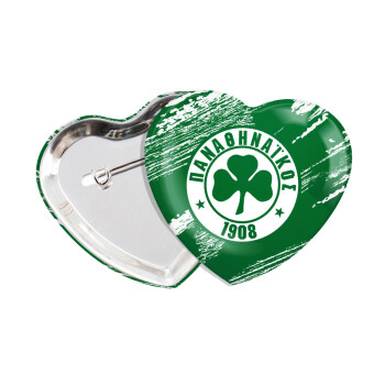 Π.Α.Ο., Κονκάρδα παραμάνα καρδιά (57x52mm)