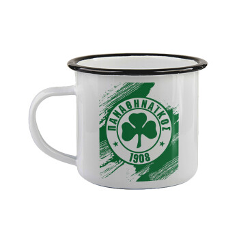 Π.Α.Ο., Κούπα εμαγιέ με μαύρο χείλος 360ml