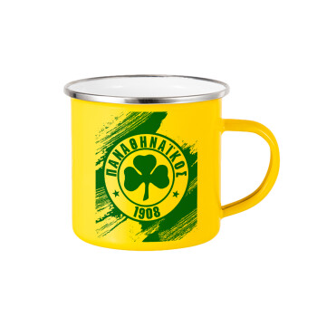 Π.Α.Ο., Yellow Enamel Metallic Cup 360ml