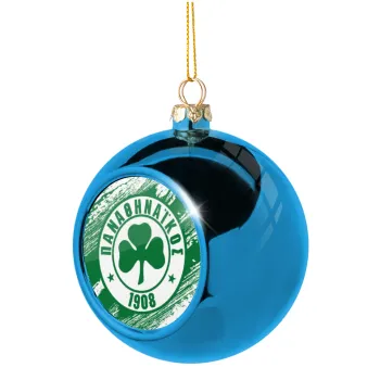 Π.Α.Ο., Blue Christmas tree ball ornament 8cm