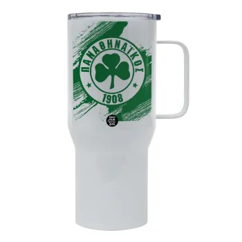 Π.Α.Ο., Mega Stainless steel Tumbler with lid, double wall 750L