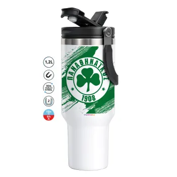 Π.Α.Ο., Mega Tumbler με καπάκι, διπλού τοιχώματος (θερμό) 1,2L