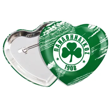 Π.Α.Ο., Κονκάρδα παραμάνα καρδιά (57x52mm)