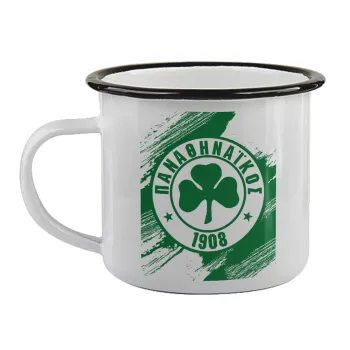 Π.Α.Ο., Κούπα εμαγιέ με μαύρο χείλος 360ml