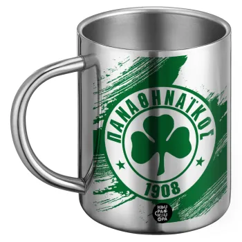 Π.Α.Ο., Ανοξείδωτη Μεταλλική Κούπα 450ml - Διπλού Τοιχώματος