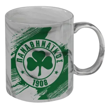 Π.Α.Ο., Mug ceramic marble style, 330ml