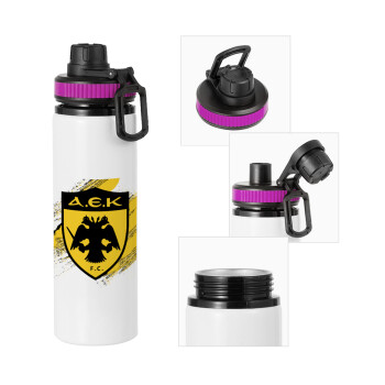 FC Α.Ε.Κ., Μεταλλικό παγούρι νερού με καπάκι ασφαλείας, αλουμινίου 850ml