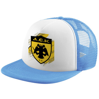 FC Α.Ε.Κ., Καπέλο Soft Trucker με Δίχτυ Γαλάζιο/Λευκό