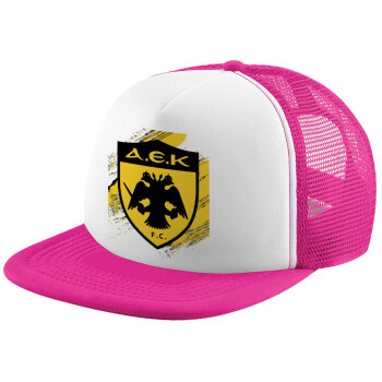 FC Α.Ε.Κ., Καπέλο Soft Trucker με Δίχτυ Pink/White 