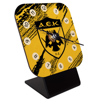 FC Α.Ε.Κ., Επιτραπέζιο ρολόι σε φυσικό ξύλο (10cm)