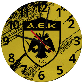 FC Α.Ε.Κ., Ρολόι τοίχου γυάλινο (30cm)