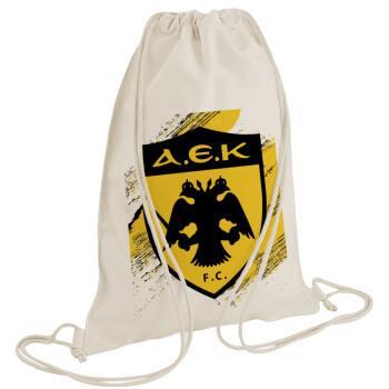 FC Α.Ε.Κ., Backpack bag GYMBAG natural (28x40cm)