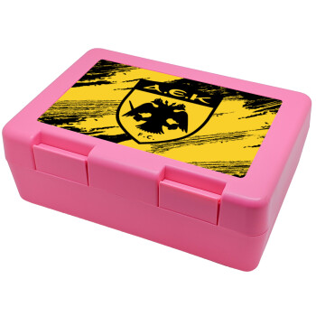 FC Α.Ε.Κ., Children's cookie container PINK 185x128x65mm (BPA free plastic)