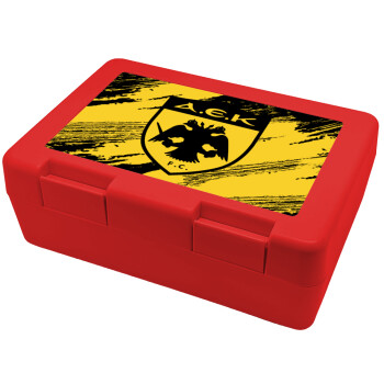 FC Α.Ε.Κ., Children's cookie container RED 185x128x65mm (BPA free plastic)