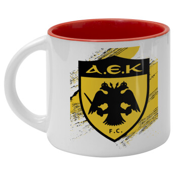 FC Α.Ε.Κ., Κούπα κεραμική 400ml Λευκή/Κόκκινη