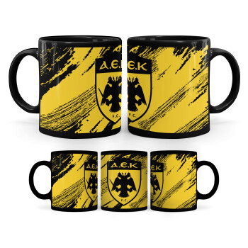 FC Α.Ε.Κ., Mug black, ceramic, 330ml