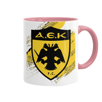 FC Α.Ε.Κ., Mug colored pink, ceramic, 330ml