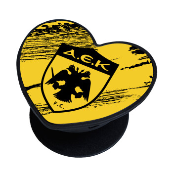 FC Α.Ε.Κ., Phone Holders Stand  καρδιά Μαύρο Βάση Στήριξης Κινητού στο Χέρι