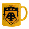 Ceramic coffee mug yellow, 330ml