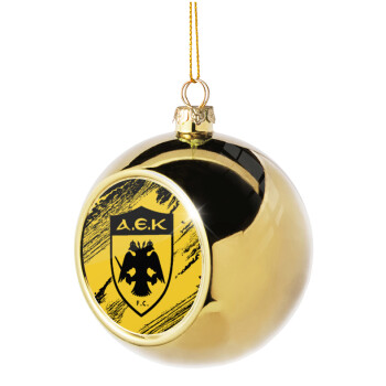FC Α.Ε.Κ., Χριστουγεννιάτικη μπάλα δένδρου Χρυσή 8cm