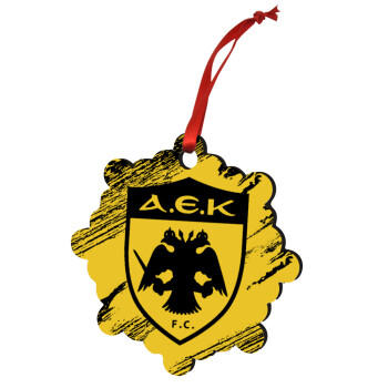 FC Α.Ε.Κ., Χριστουγεννιάτικο στολίδι snowflake ξύλινο 7.5cm