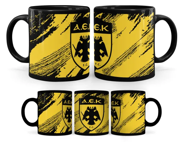 FC Α.Ε.Κ. — Mug black, ceramic, 330ml