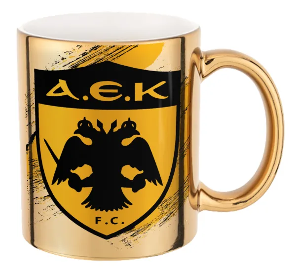 FC Α.Ε.Κ. — Mug ceramic, gold mirror, 330ml