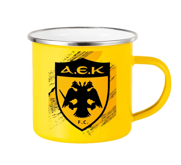 FC Α.Ε.Κ. — Yellow Enamel Metallic Cup 360ml