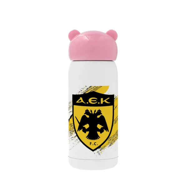 FC Α.Ε.Κ. — Ροζ ανοξείδωτο παγούρι θερμό (Stainless steel), 320ml