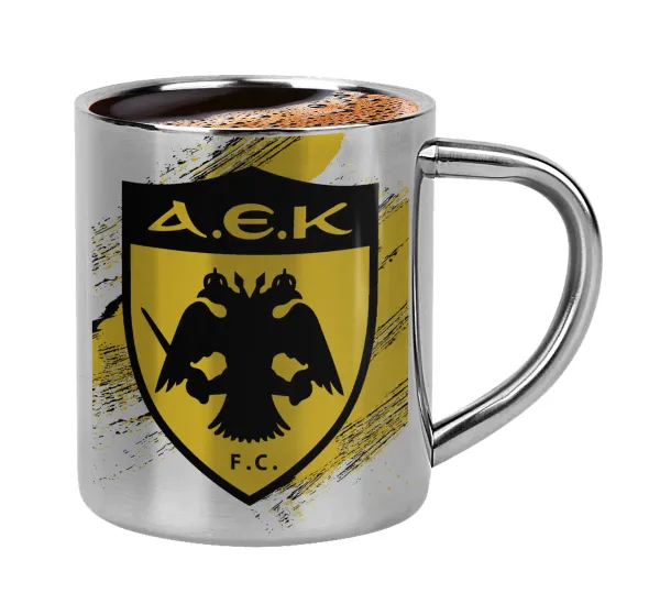 FC Α.Ε.Κ. — Double-wall metal cup for espresso (220ml)