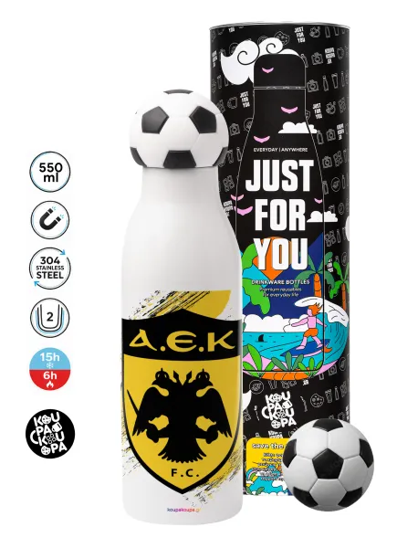 FC Α.Ε.Κ. — Soccer Metal mug thermos, double wall, 550ml