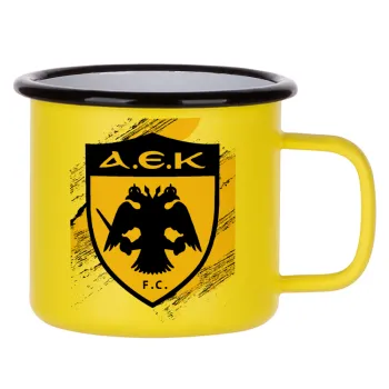 FC Α.Ε.Κ., Κούπα Μεταλλική εμαγιέ ΜΑΤ Κίτρινη 360ml