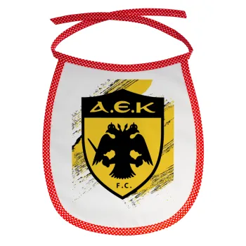 FC Α.Ε.Κ., Σαλιάρα μωρού αλέκιαστη με κορδόνι Κόκκινη