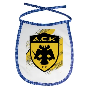 FC Α.Ε.Κ., Σαλιάρα μωρού αλέκιαστη με κορδόνι Μπλε