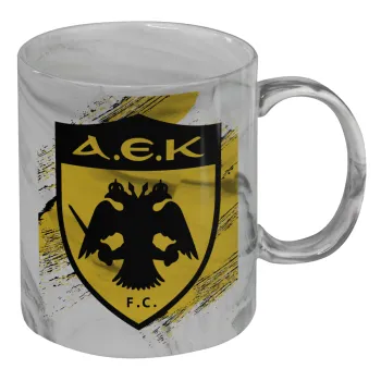 FC Α.Ε.Κ., Mug ceramic marble style, 330ml