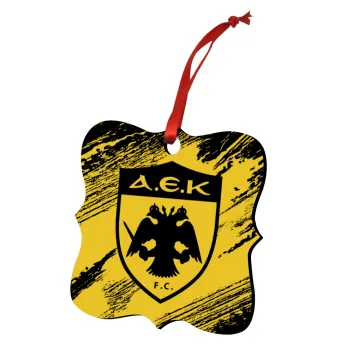 FC Α.Ε.Κ., Christmas ornament polygon wooden 7.5cm