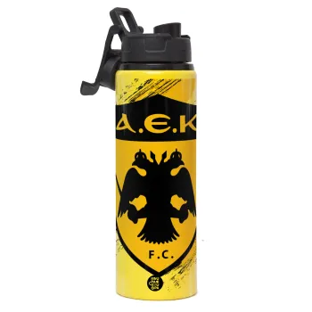 FC Α.Ε.Κ., Μεταλλικό παγούρι νερού με καπάκι ασφαλείας, αλουμινίου 850ml