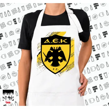 FC Α.Ε.Κ., Ποδιά μακριά Σεφ ολόσωμη με τσέπες white (ΕΝΗΛΙΚΩΝ)