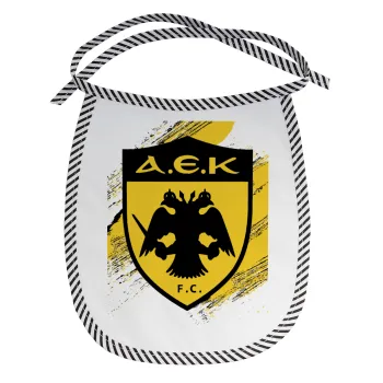 FC Α.Ε.Κ., Σαλιάρα μωρού αλέκιαστη με κορδόνι Μαύρη