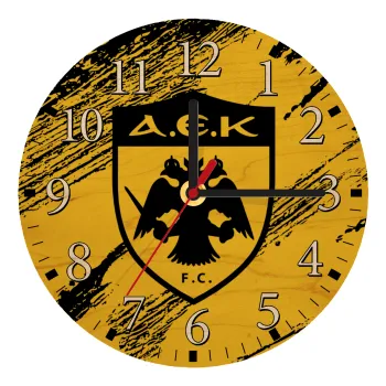 FC Α.Ε.Κ., Ρολόι τοίχου ξύλινο plywood (20cm)