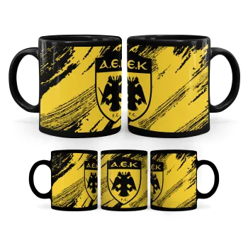 FC Α.Ε.Κ., Mug black, ceramic, 330ml