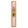 Easter Set, wooden keychain & scented flat Easter candle (30cm) (PINK)