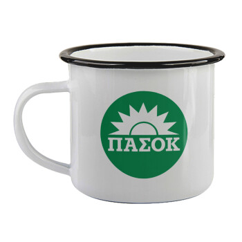 ΠΑΣΟΚ Πράσινο, Κούπα εμαγιέ με μαύρο χείλος 360ml