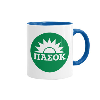 PASOK Green/White, Mug colored blue, ceramic, 330ml