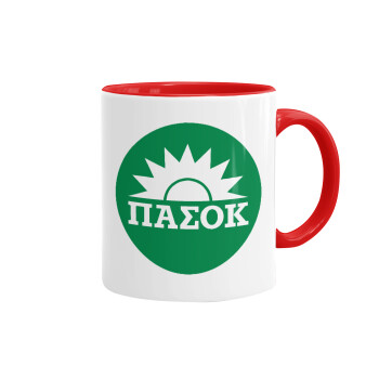 PASOK Green/White, Mug colored red, ceramic, 330ml
