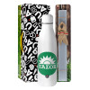 Easter Set, metallic stainless thermos bottle (500ml) & scented flat Easter candle (30cm) (GRAY)