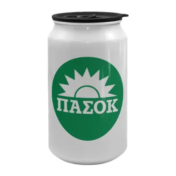 ΠΑΣΟΚ Πράσινο, Κούπα ταξιδιού μεταλλική με καπάκι (tin-can) 500ml