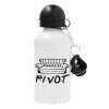 Friends Pivot, Metal water bottle, White, aluminum 500ml
