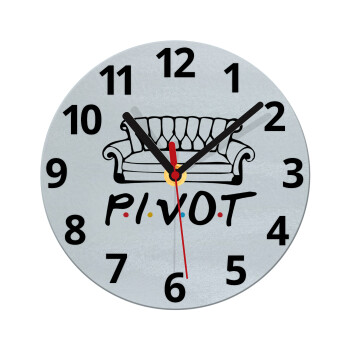 Friends Pivot, Ρολόι τοίχου γυάλινο (20cm)